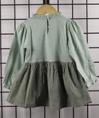 Light Winter Corduroy Dungaree Dress