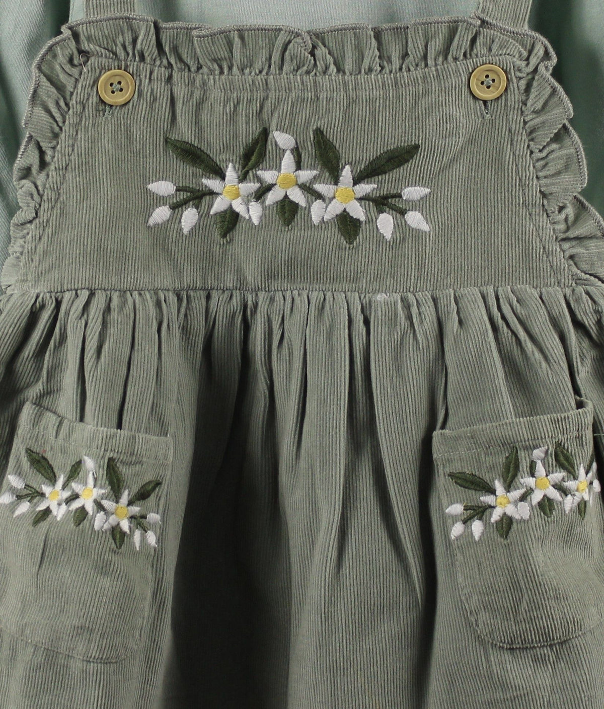 Light Winter Corduroy Dungaree Dress