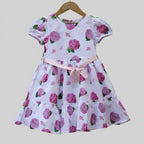 White & Pink Floral Cotton Dress
