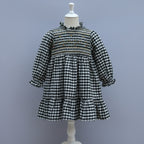​Black & White Checkered Cotton Frock