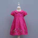 Embroidered Floral Hem & Peter Pan Collar.