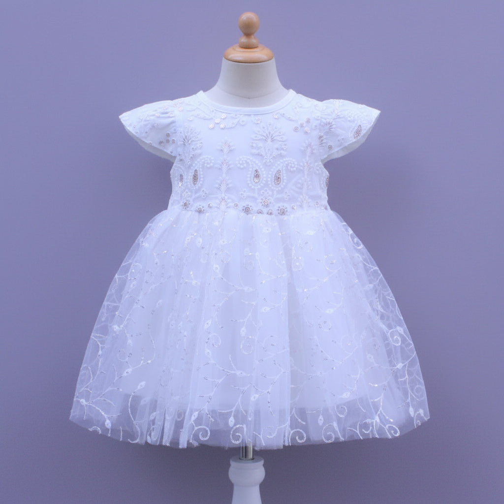 Sequin detailing Net Party Frock