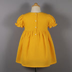 ​Mustard Yellow Embroidered  Frock
