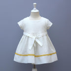 White Cotton Embroidered Frocks