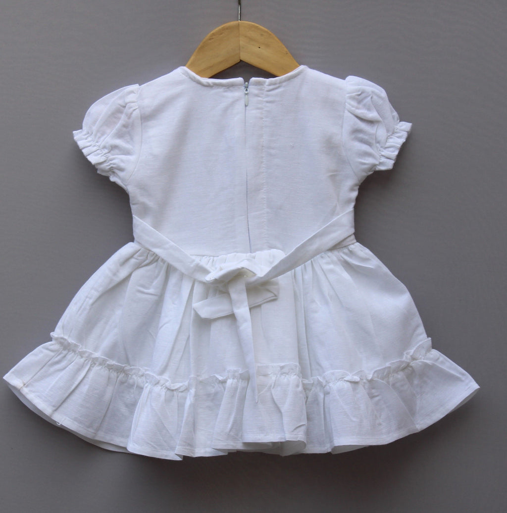 Embroidered below knee Frock with Jacket