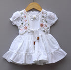 Embroidered below knee Frock with Jacket