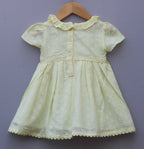 Pure Cotton  Yellow Embroidered Frock