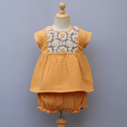 Pure Cotton Baby Girl Top & Bloomer Set
