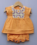 Pure Cotton Baby Girl Top & Bloomer Set