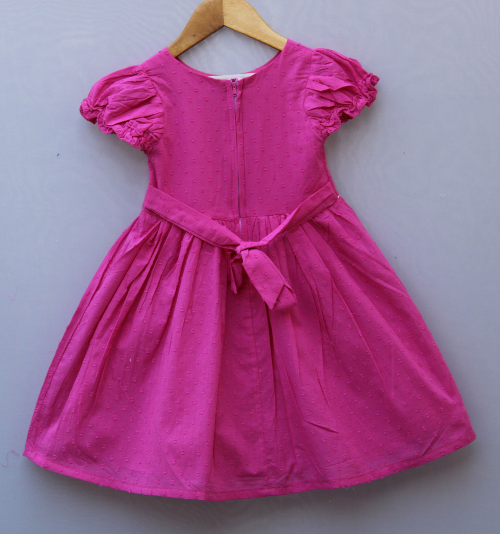 Pink Embroidered Frock | Soft & Comfortable