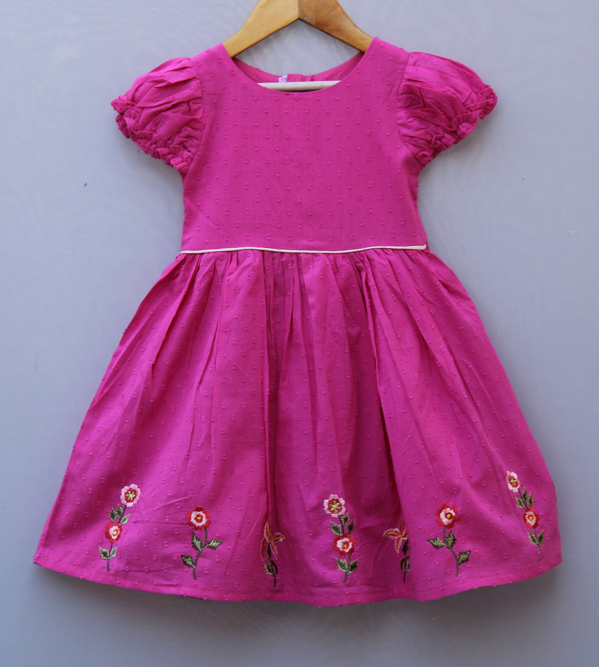 Pink Embroidered Frock | Soft & Comfortable