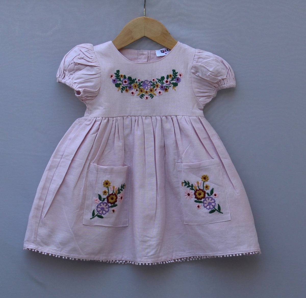 Girl Embroidered Frock with Pockets