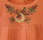 Embroidered Flutter Sleeve short design frock