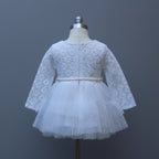 Party Wear Frock | Lace Bodice & Layered Net Dress
