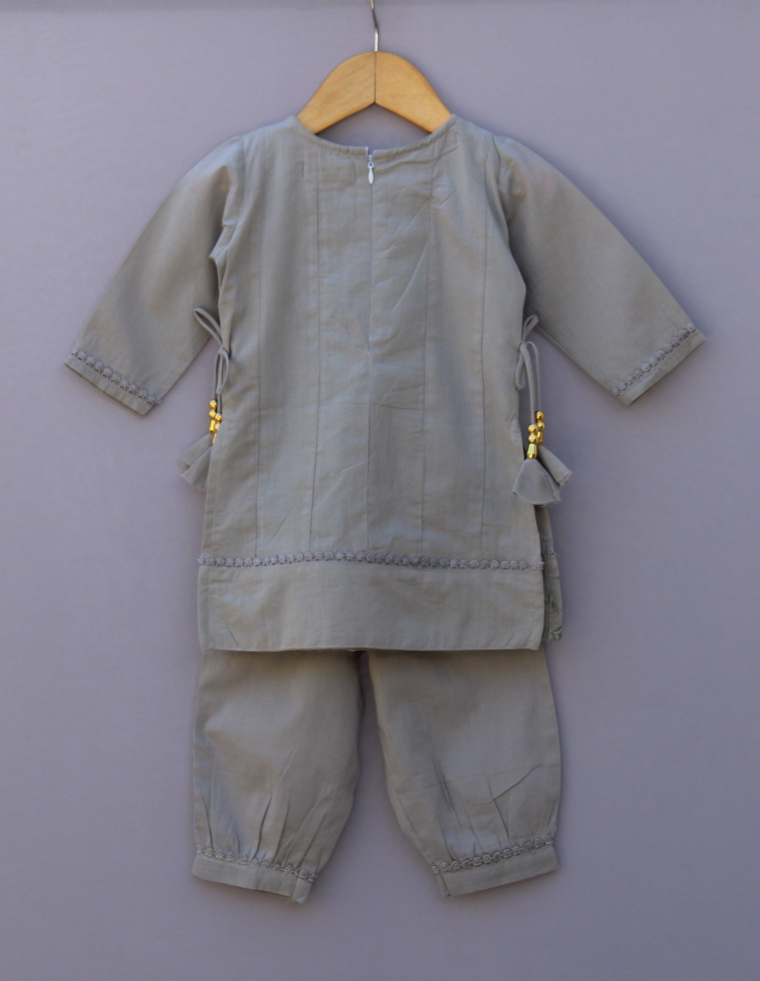 Premium Embroidered Baby Girl Kurti Pant Set | Soft Cotton Ethnic Wear