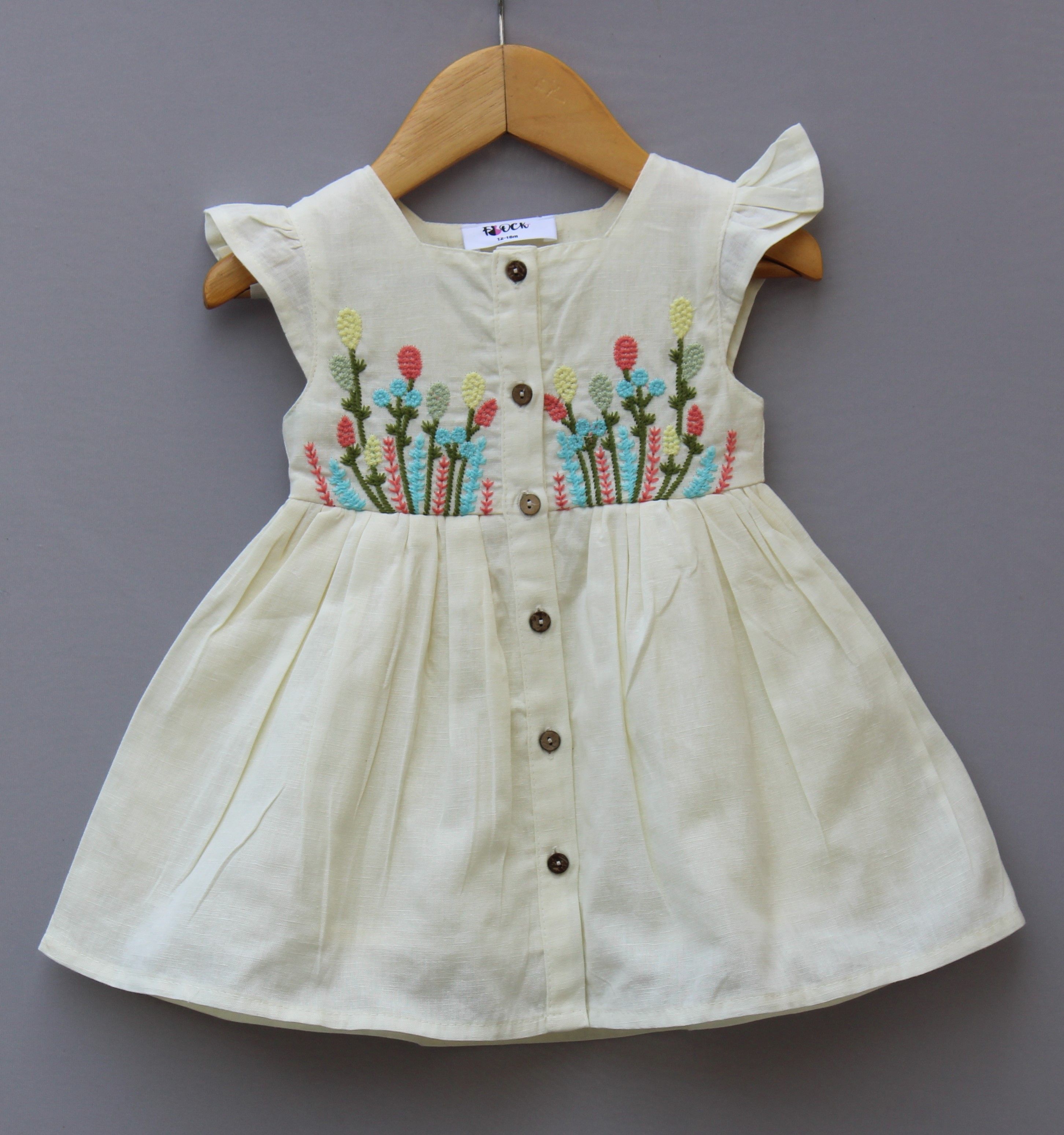 Embroidered  Cotton Frock – Soft, Elegant & Comfort Wear
