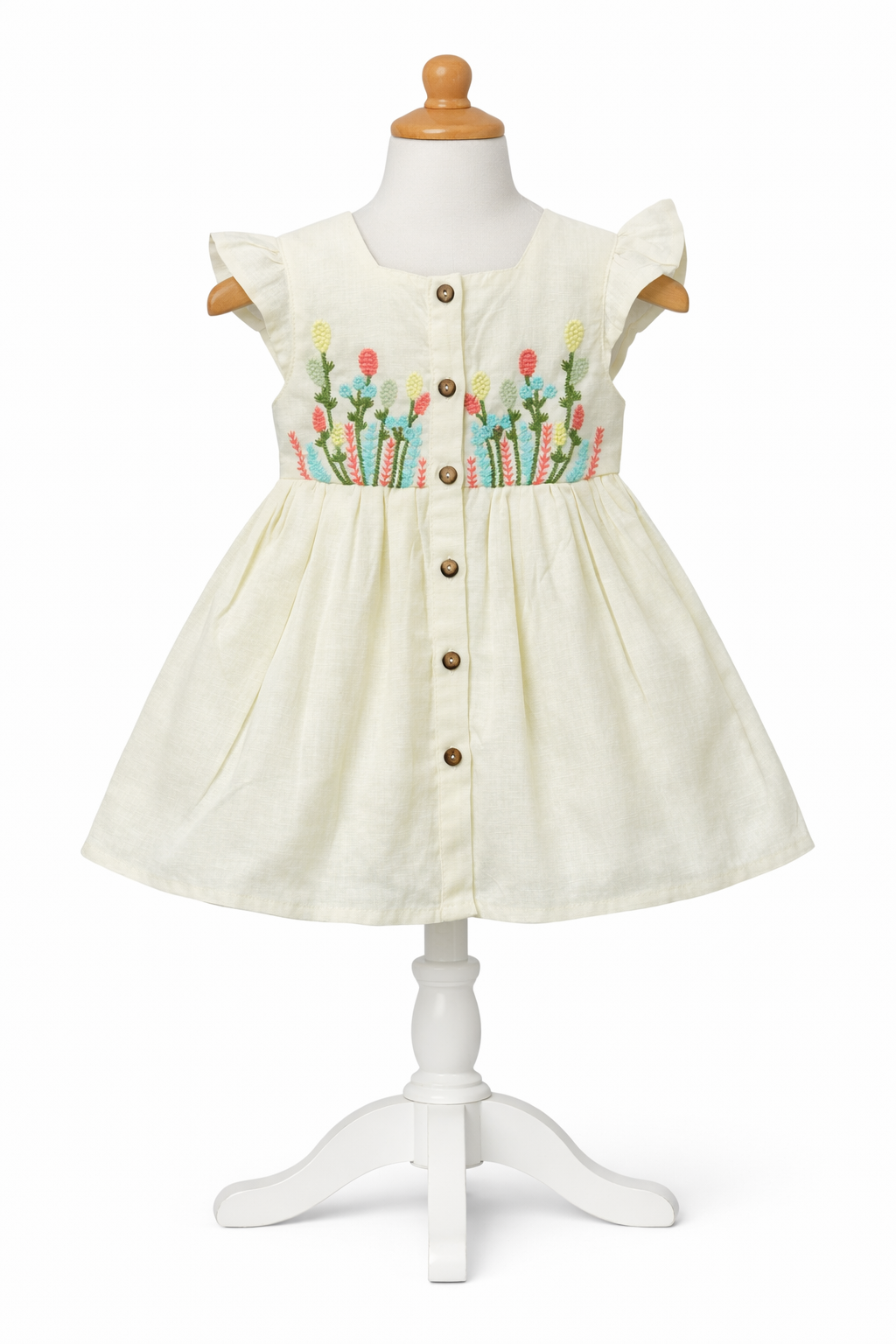 Embroidered  Cotton Frock – Soft, Elegant & Comfort Wear