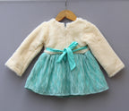 Party Wear Frock – Soft Fur Bodice & Sparkling Net Skirt