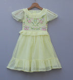Girls Embroidered  Party Wear Frock – Soft, Elegant & Princess-Style Outfit