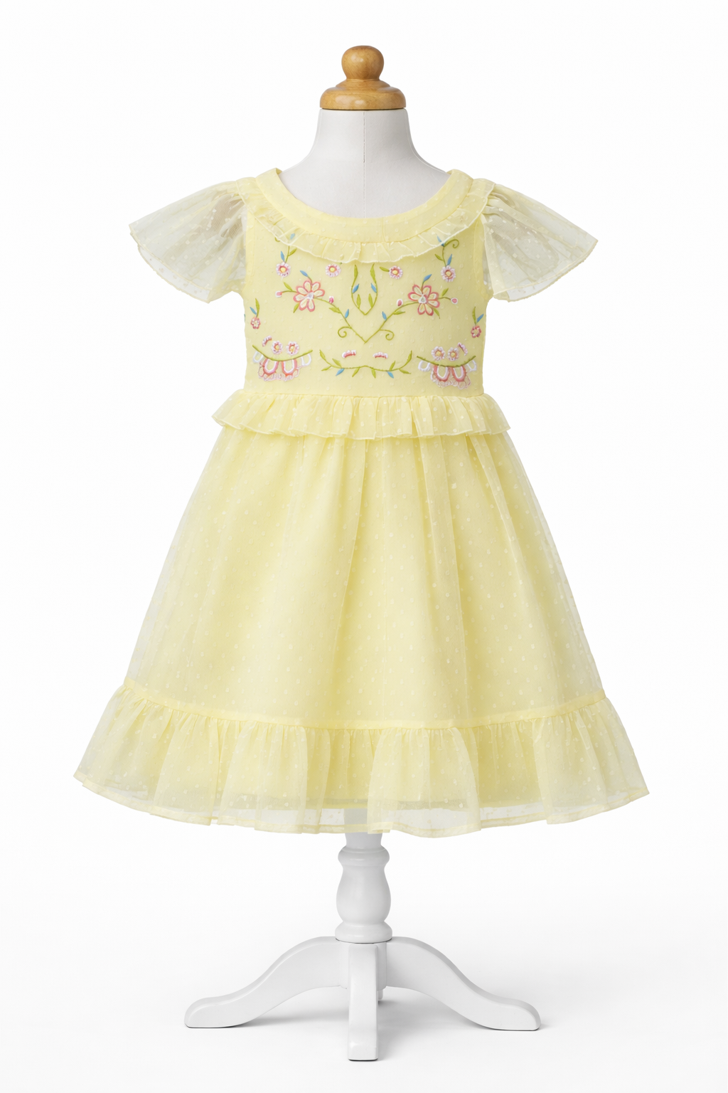Girls Embroidered  Party Wear Frock – Soft, Elegant & Princess-Style Outfit