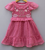 Girls Embroidered Party Wear Frock – Soft, Elegant & Princess-Style Outfit