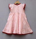 ​❤️ Embroidered Polka Dot Cotton Frock – Elegant, Soft & Comfortable Party Wear