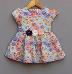 ​🌼 Baby Girls Floral Party Dress (Multicolor Daisy Print)