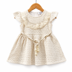 Lace Frock with Flutter Sleeves