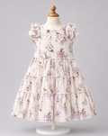 🌸 Girls Floral Layered Maxi Dress with lined cotton (Elegant Frill Style)