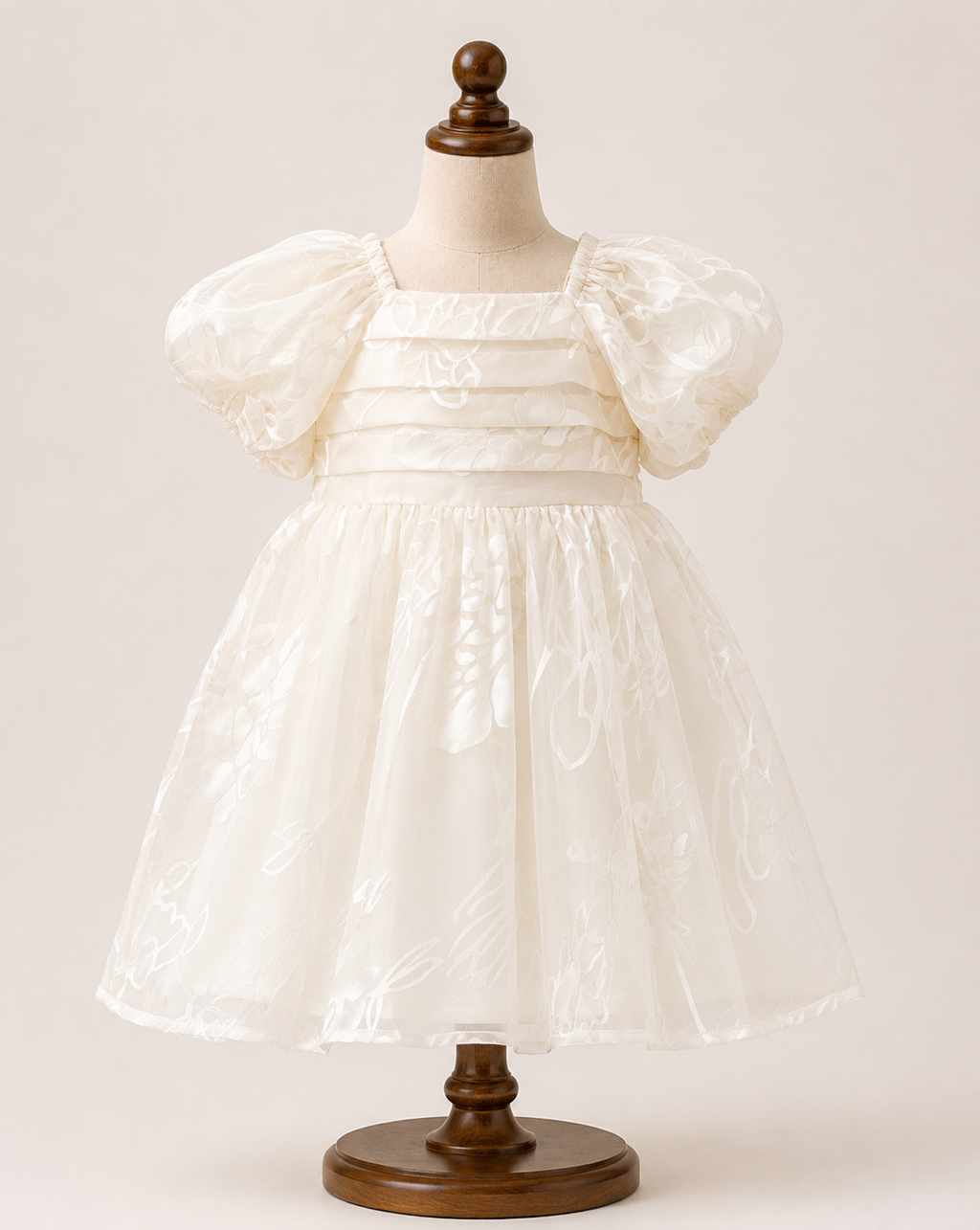 White Organza Party Wear Dress