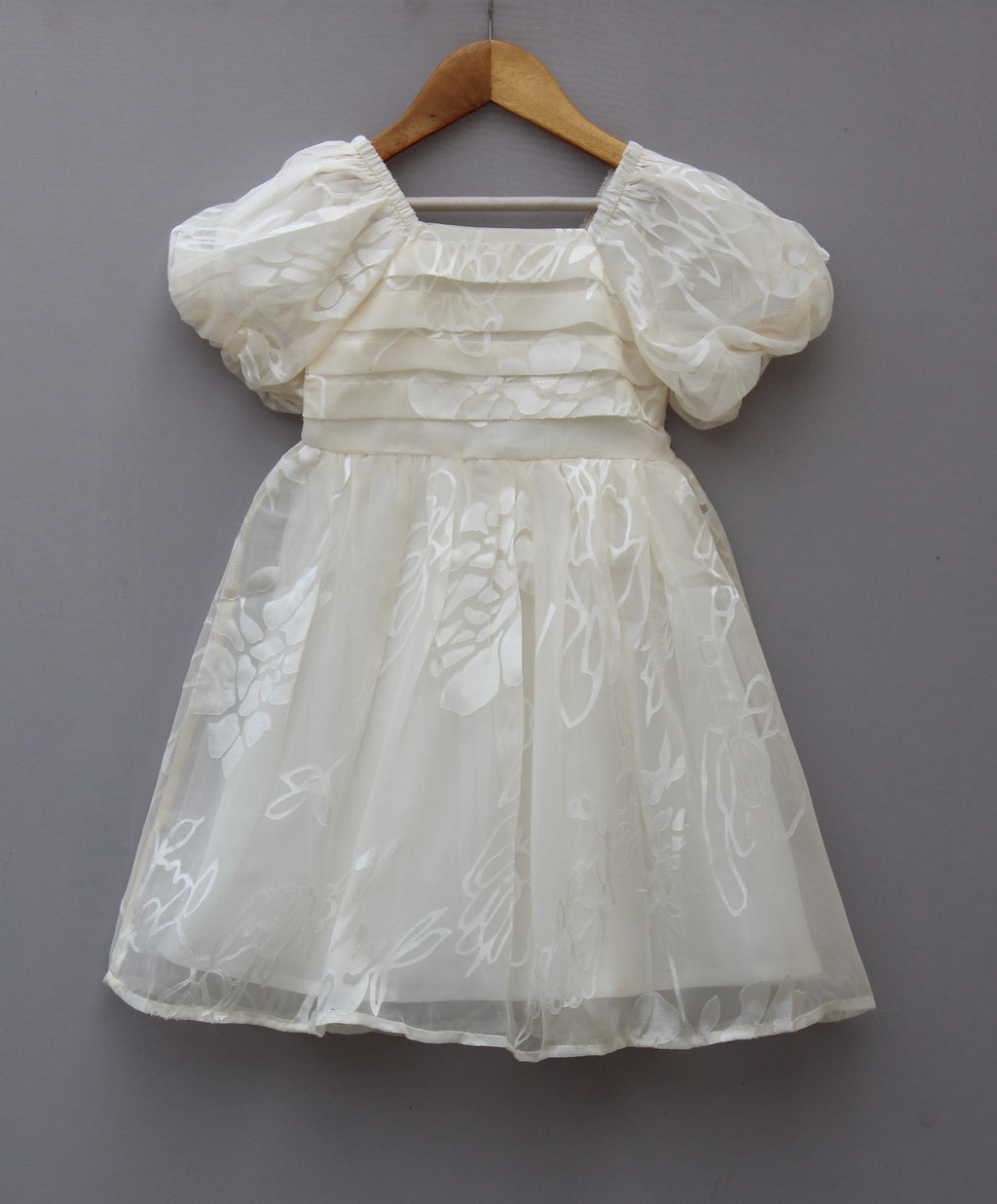 White Organza Party Wear Dress