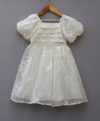 White Organza Party Wear Dress