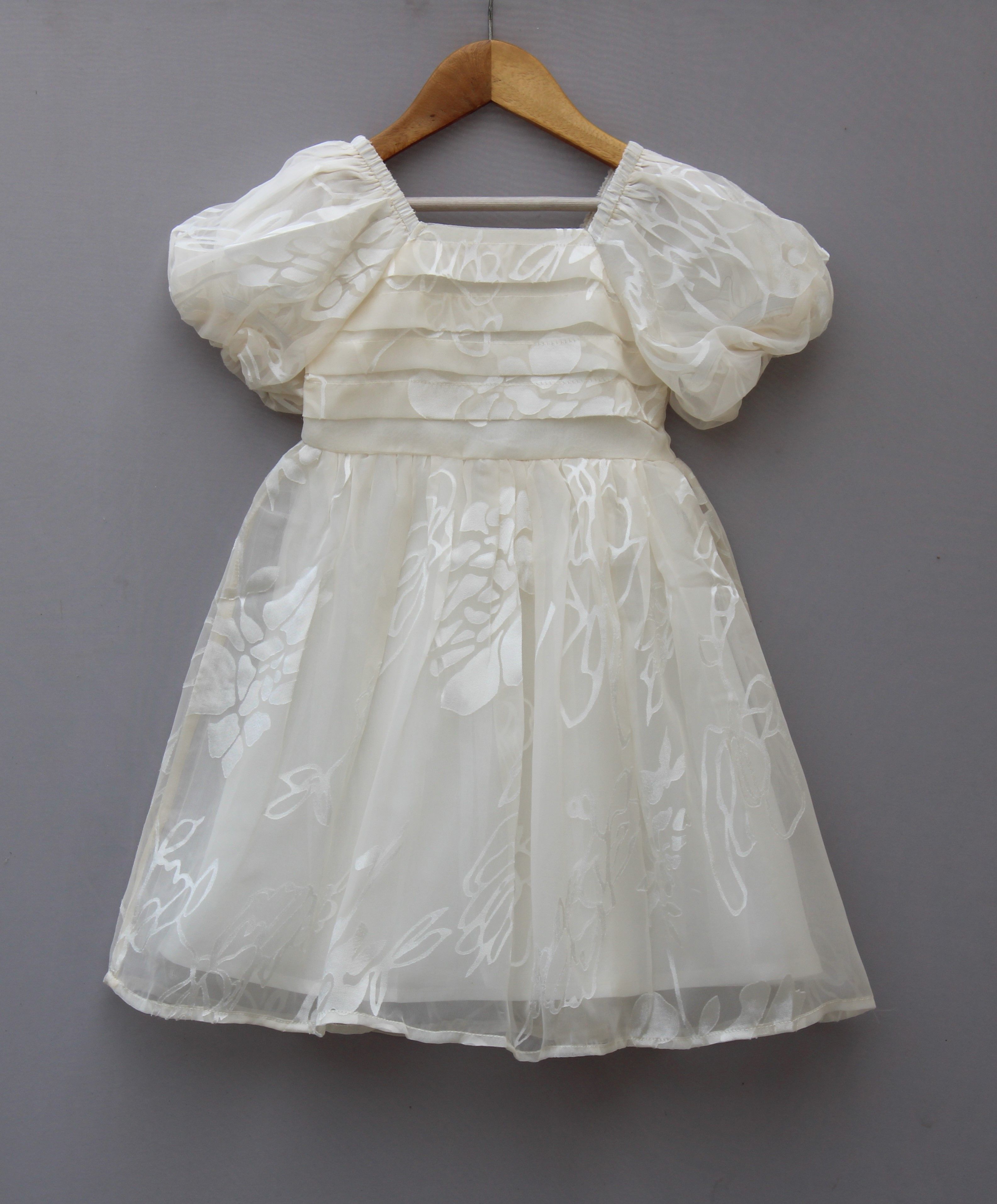 White Organza Party Wear Dress
