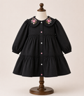 Black Cotton Embroidered Frock