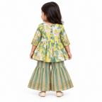 Floral Printed Kurti & Sharara Set | Pure Cotton Ethnic Dress