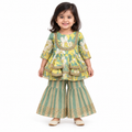 Floral Printed Kurti & Sharara Set | Pure Cotton Ethnic Dress