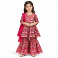 Girls ethnic tiered sharara suit 2-10Y