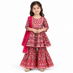 Girls ethnic tiered sharara suit 2-10Y