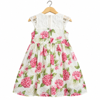 Frockwala Girls’ Floral Chiffon Dress with Cotton Lining