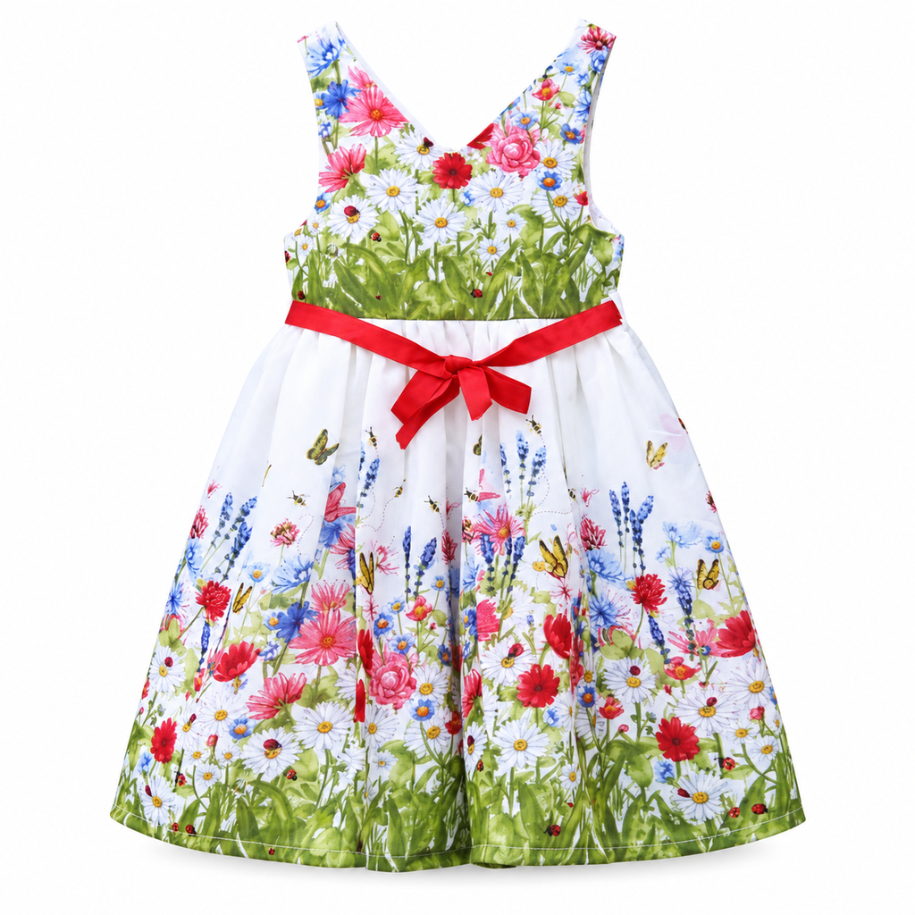 Floral Chiffon girls  Frock