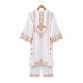 Frockwala Girls’ White  Kurta Co-ord Set