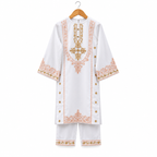 Frockwala Girls’ White  Kurta Co-ord Set