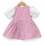 Embroidered Frock with Puff Sleeves