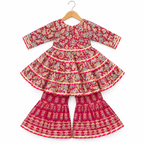 Girls ethnic tiered sharara suit 2-10Y