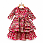 Girls ethnic tiered sharara suit 2-10Y
