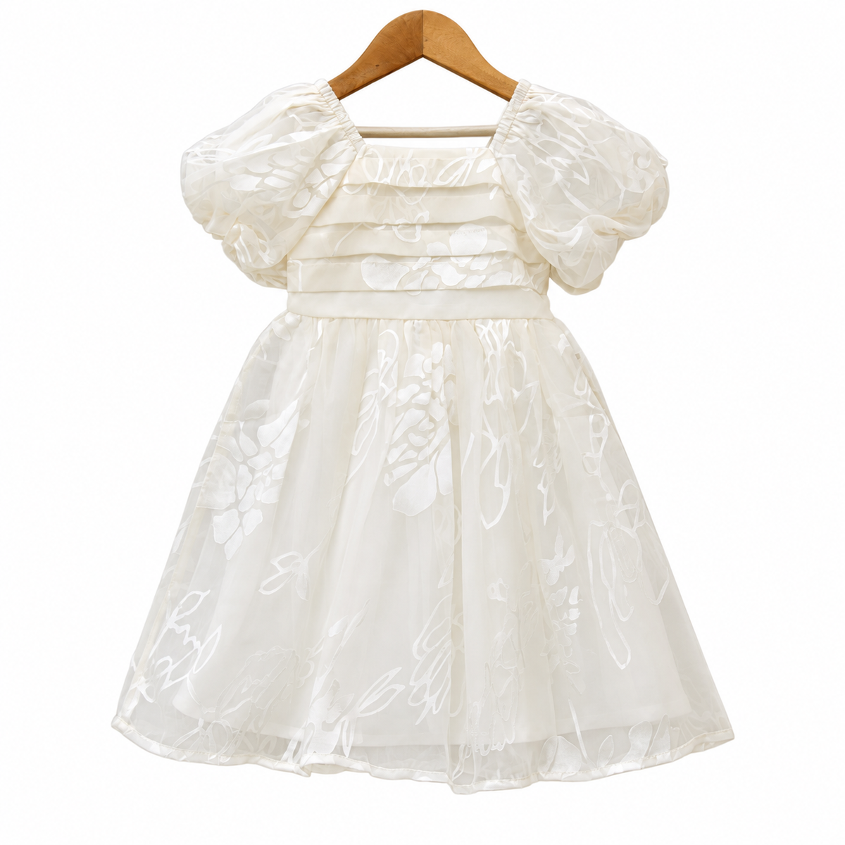 White Organza Party Wear Dress