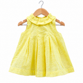 Yellow Sleeveless Cotton Frock