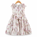 Frockwala Girls Floral Layered Cotton Dress – Elegant Frill Style