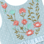 Mint Dotted Chiffon Party Dress