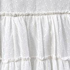 Frockwala Girls’ Ivory White Tiered Dress